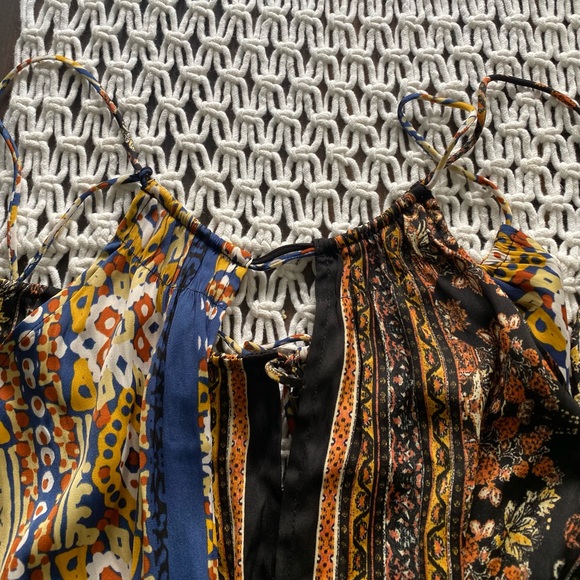 Free People Bellini patchwork slit front sleeveless blouse - Picture 8 of 9